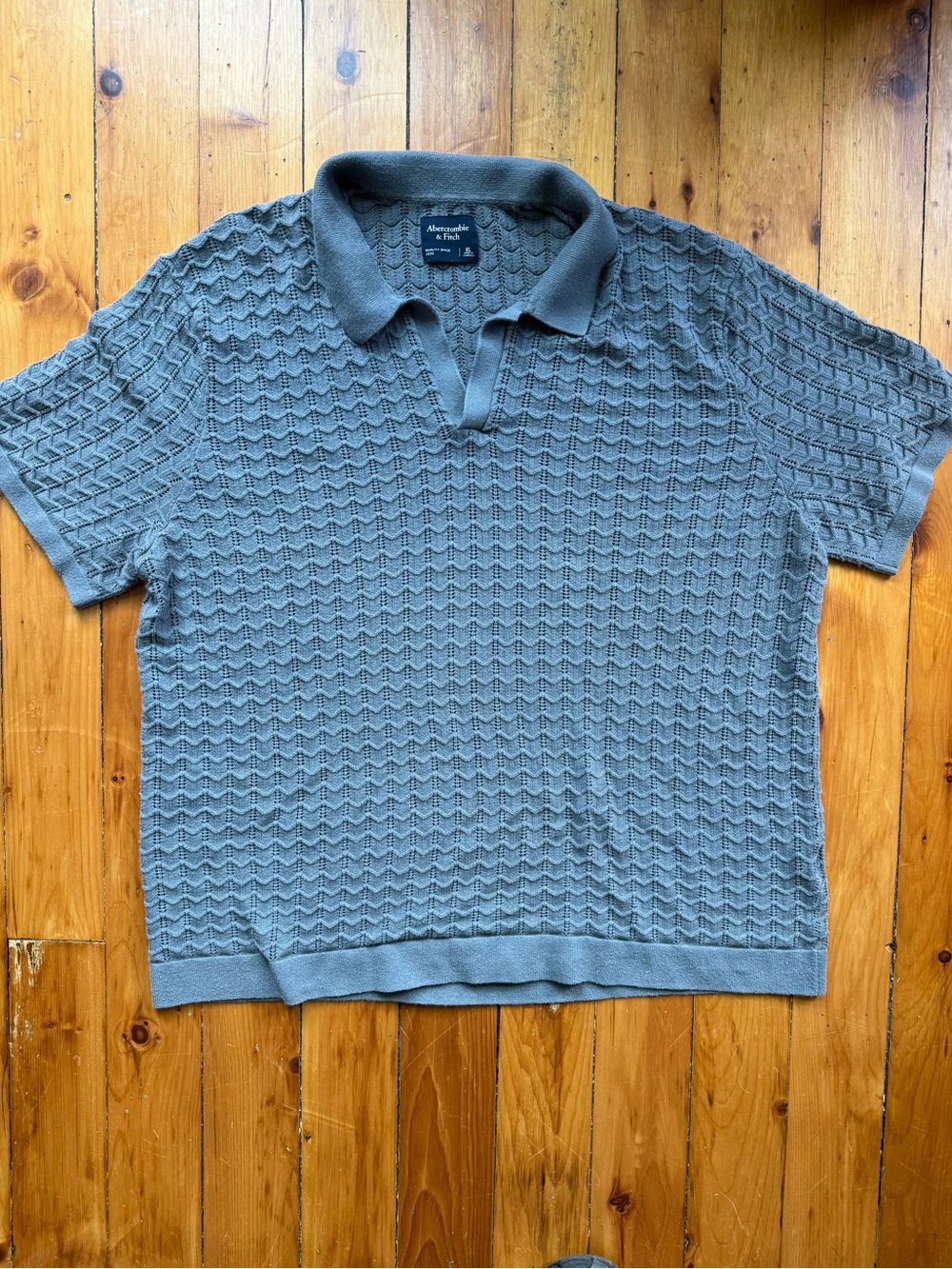 Abercrombie & Fitch Men's 100% Pima Cotton Johnny Polo Shirt Size XL Gray